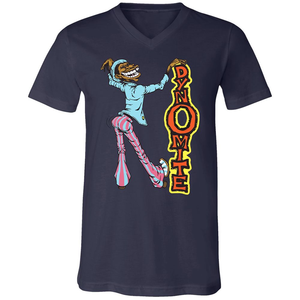 Unisex V-Neck T-Shirt - 4X4D21NY - Navy - 9