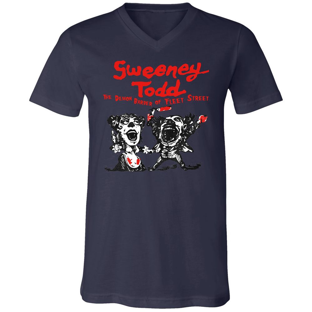 Unisex V-Neck T-Shirt - VVPKU66S - Navy - 9