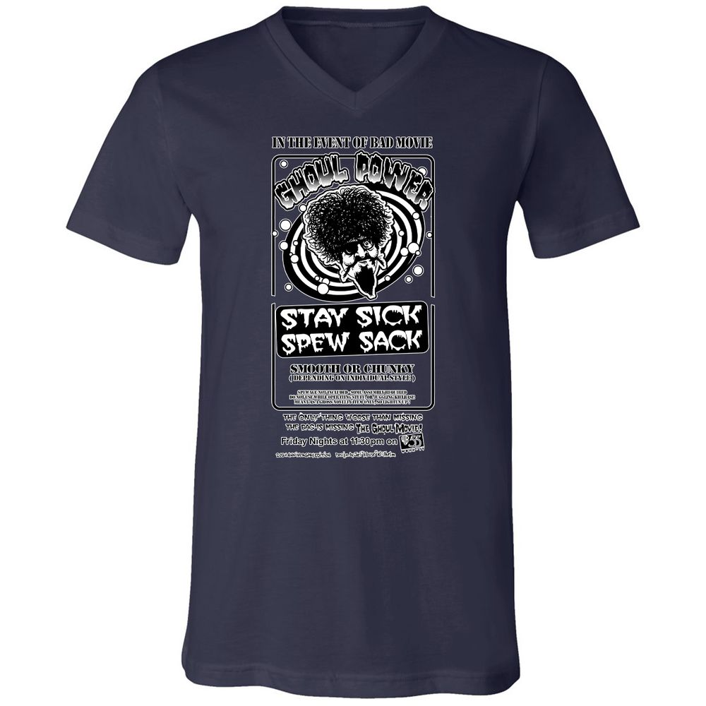 Unisex V-Neck T-Shirt - MKPWBWCH - Navy - 9