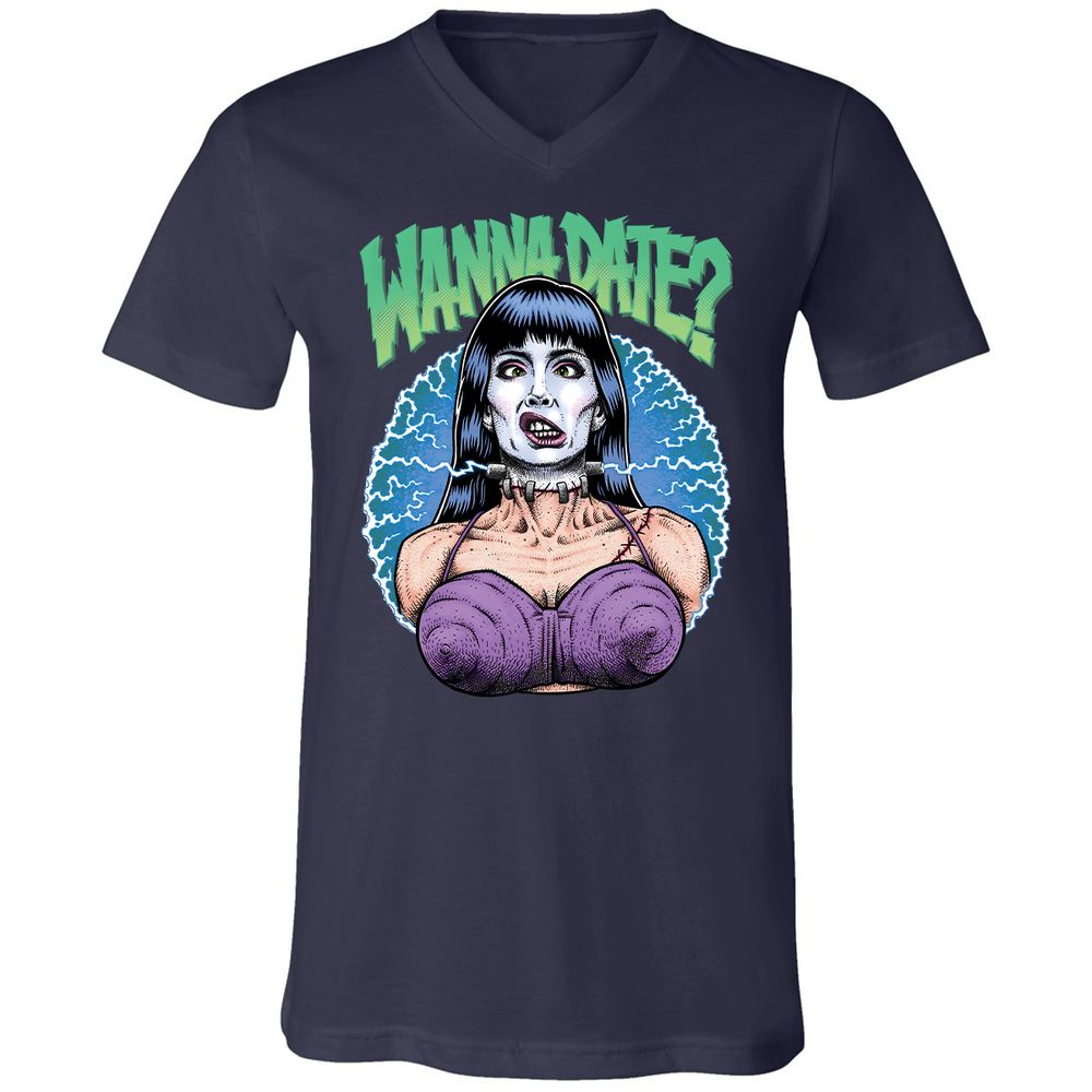 Unisex V-Neck T-Shirt - EXBFK38C - Navy - 9