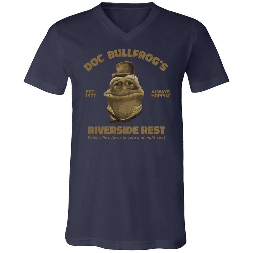 Unisex V-Neck T-Shirt - 62Q6EF5P - Navy - 9