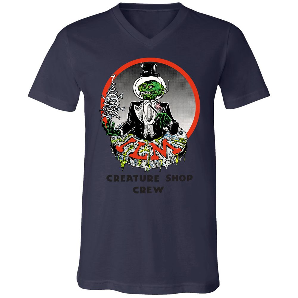 Unisex V-Neck T-Shirt - N8RYYYKM - Navy - 9