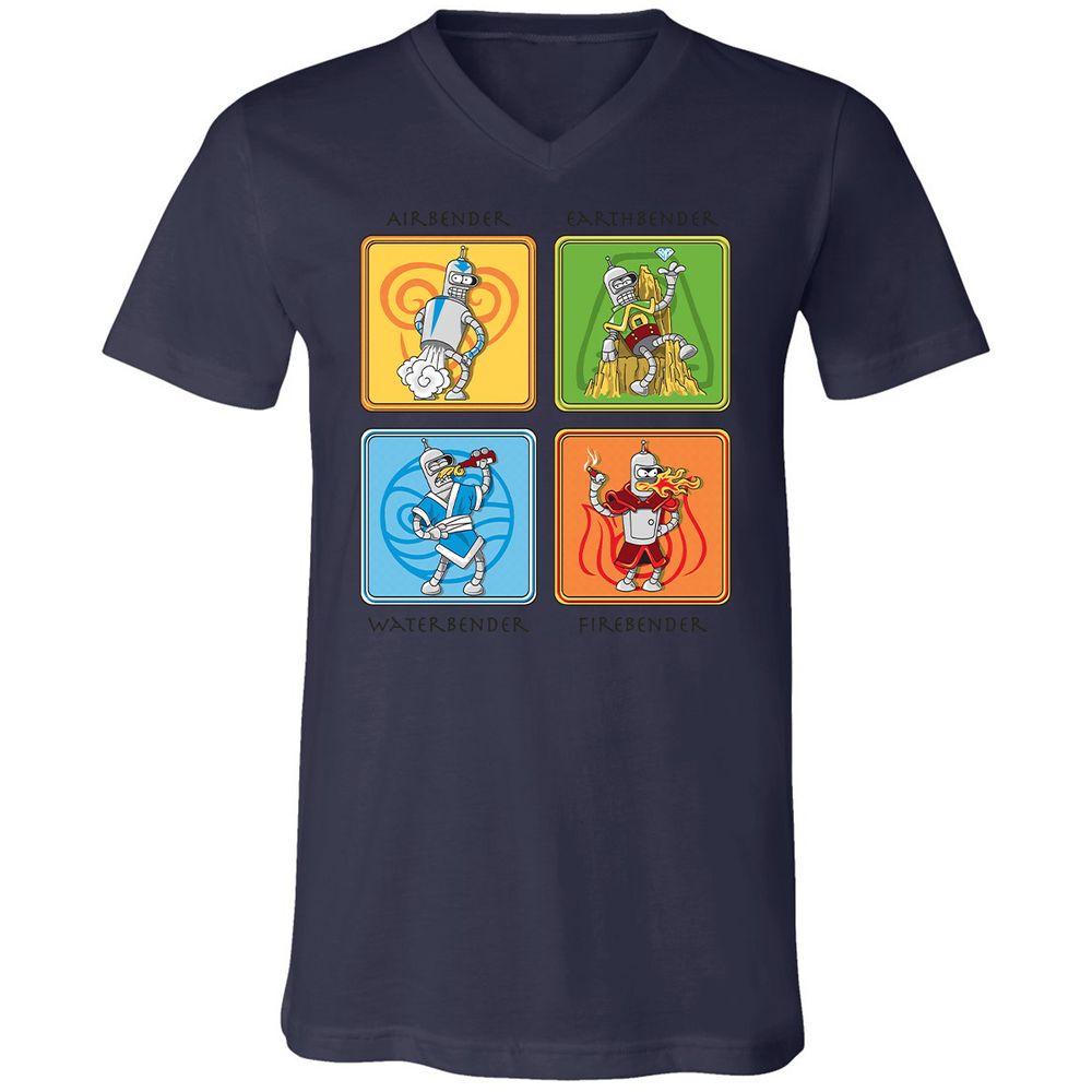 Unisex V-Neck T-Shirt - 6H3L7MMF - Navy - 9