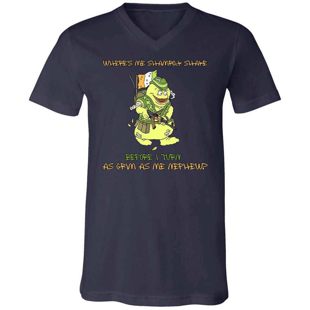 Unisex V-Neck T-Shirt - 22GWD7F9 - Navy - 9
