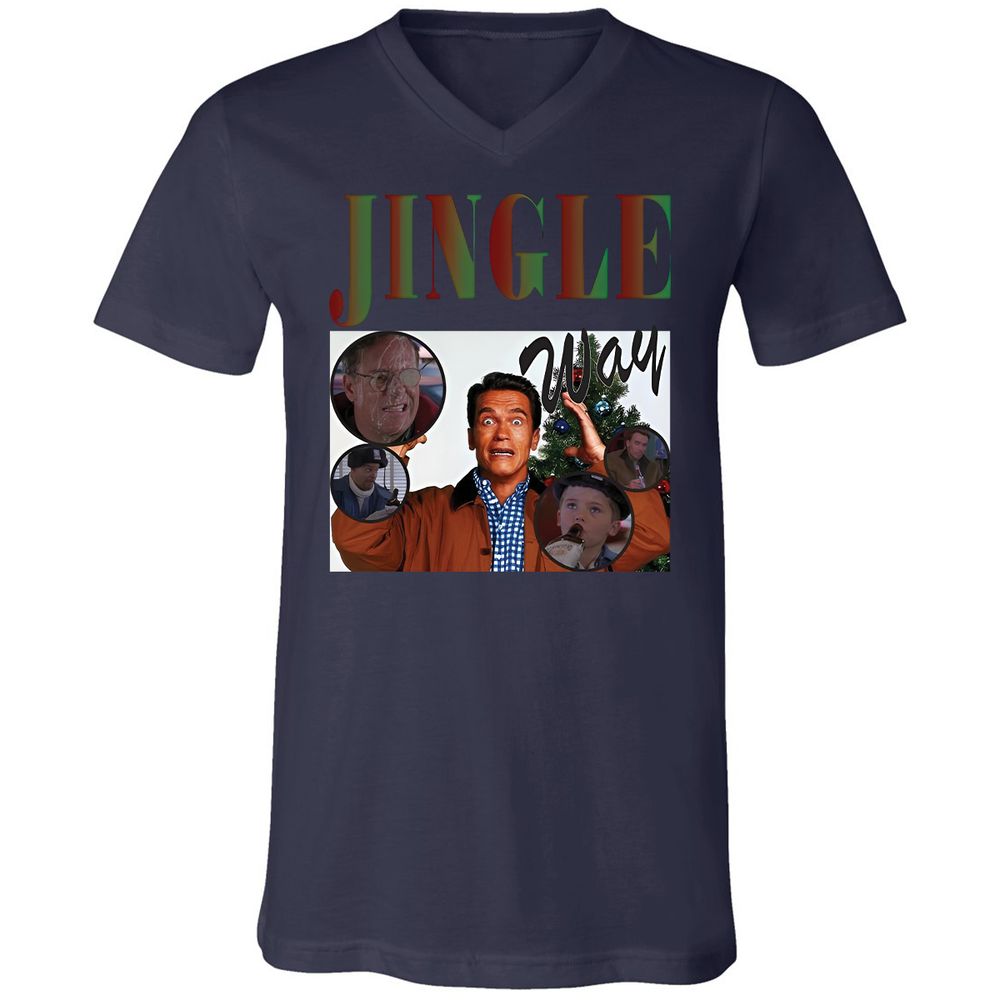 Unisex V-Neck T-Shirt - 2T9HZD3S - Navy - 9