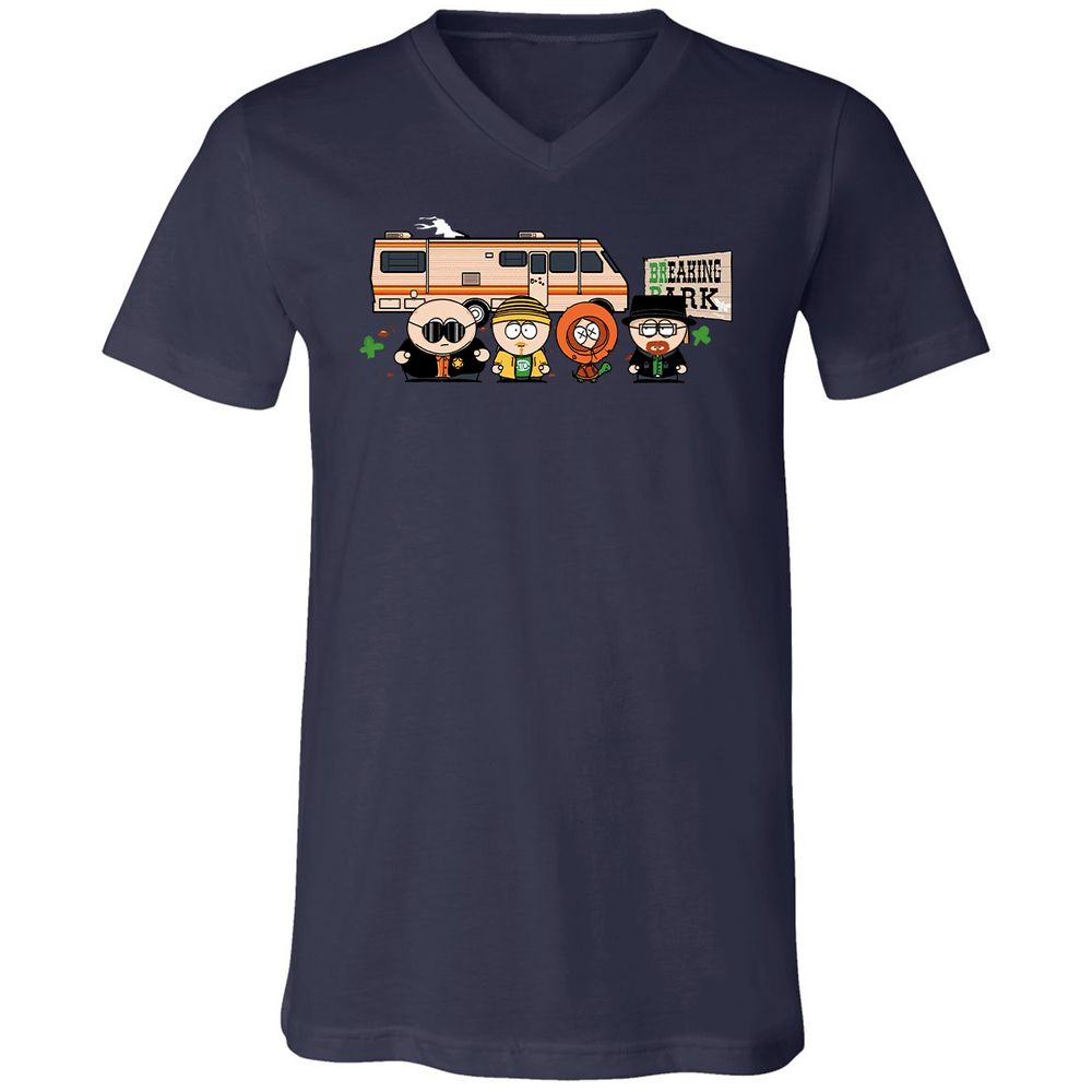 Unisex V-Neck T-Shirt - 83LKWJSC - Navy - 9