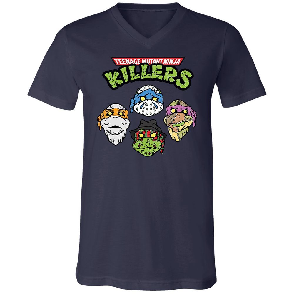 Unisex V-Neck T-Shirt - 844EYH3U - Navy - 9