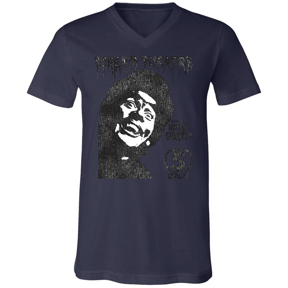 Unisex V-Neck T-Shirt - WMJN9KVP - Navy - 9