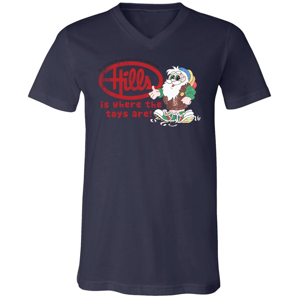Unisex V-Neck T-Shirt - L3PFR7GZ - Navy - 9