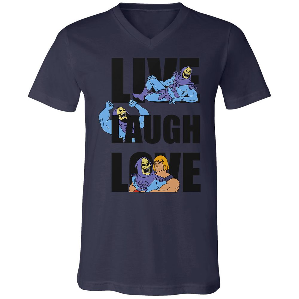 Unisex V-Neck T-Shirt - ARE6JFSF - Navy - 9