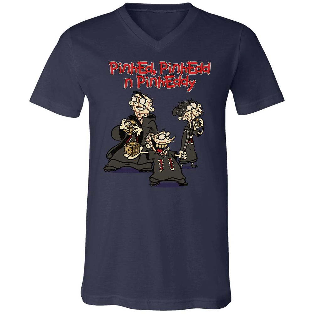 Unisex V-Neck T-Shirt - GQH7D6PE - Navy - 9