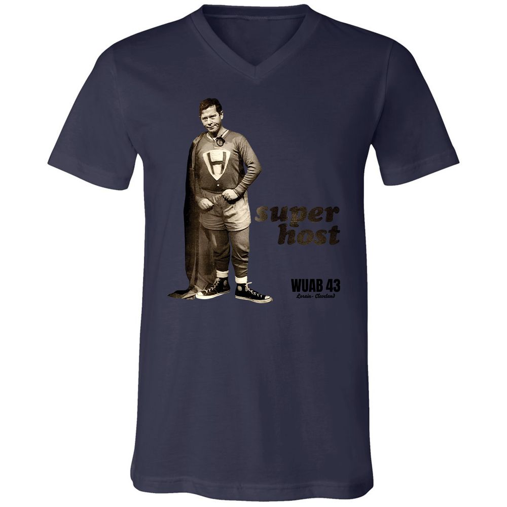 Unisex V-Neck T-Shirt - 6CX6GU6E - Navy - 9