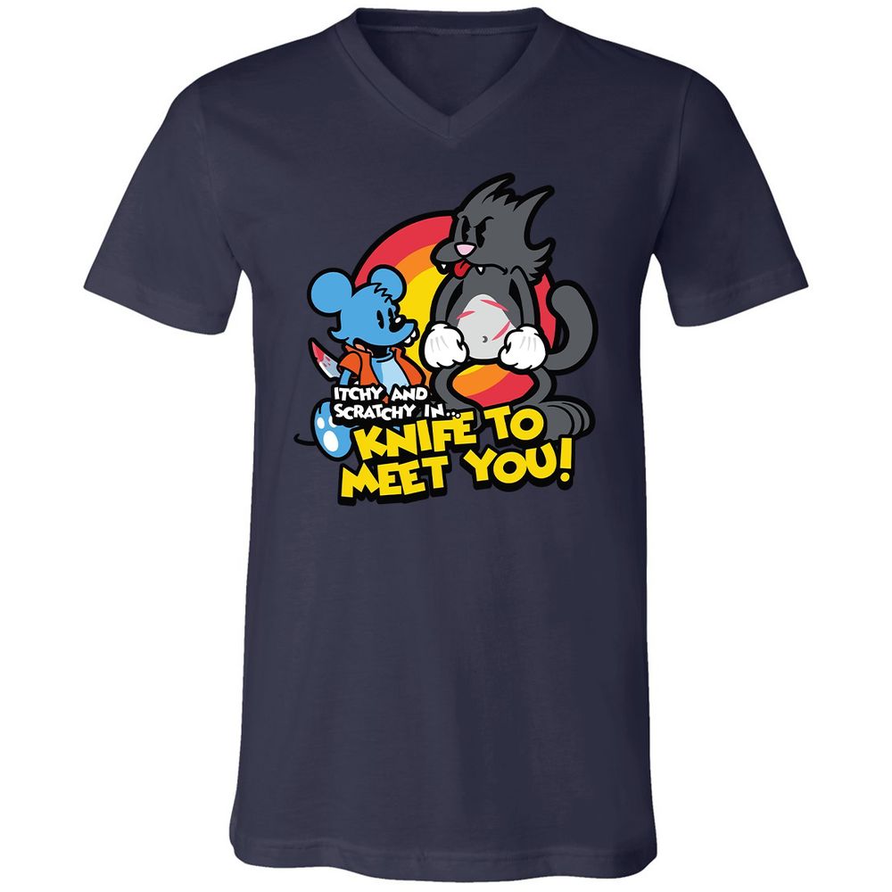Unisex V-Neck T-Shirt - N5PSWQ13 - Navy - 9