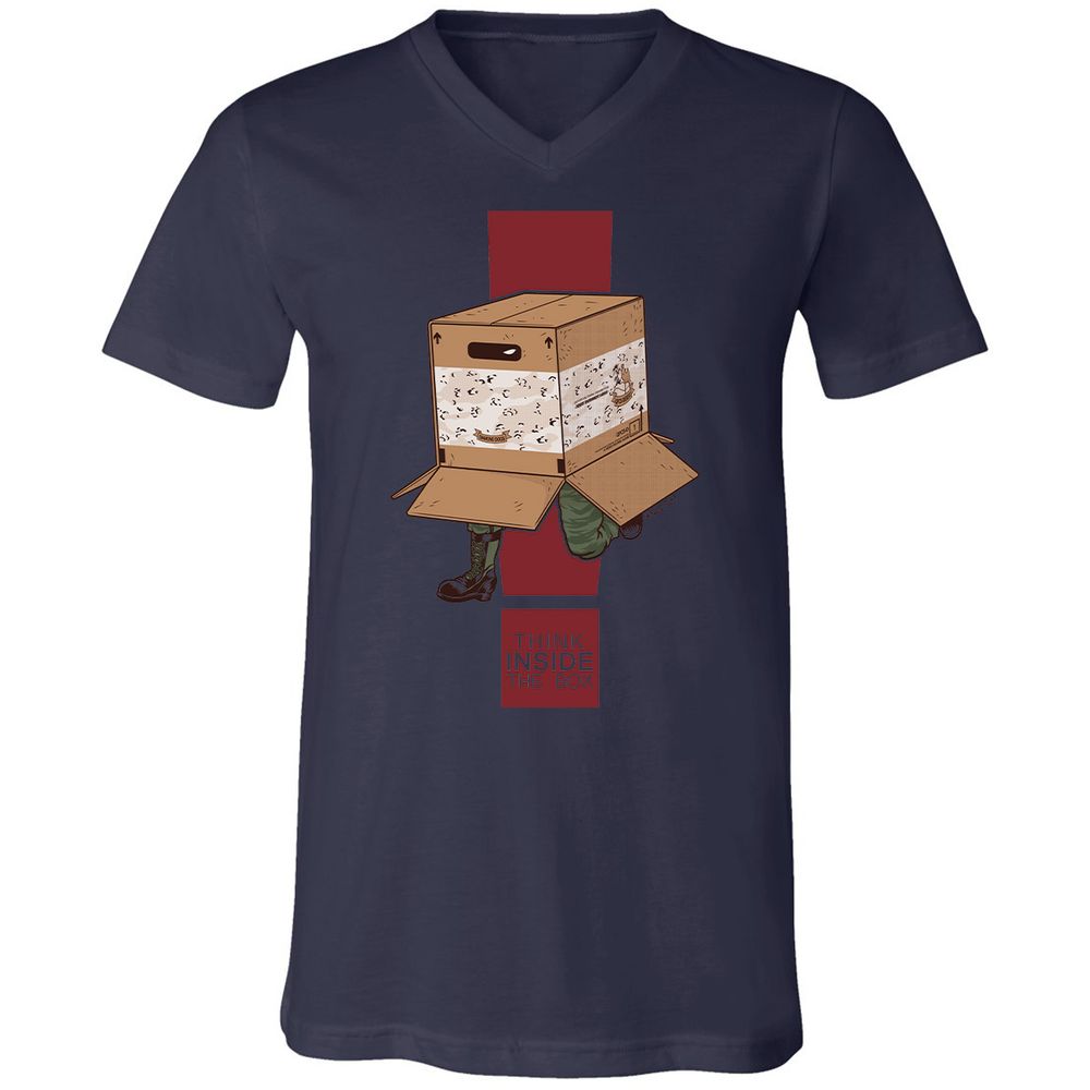 Unisex V-Neck T-Shirt - 7ESS9F1M - Navy - 9