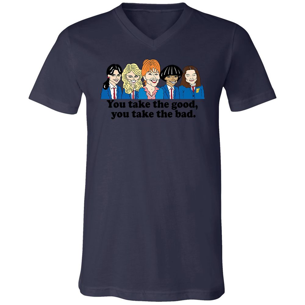 Unisex V-Neck T-Shirt - 6H126JMN - Navy - 9