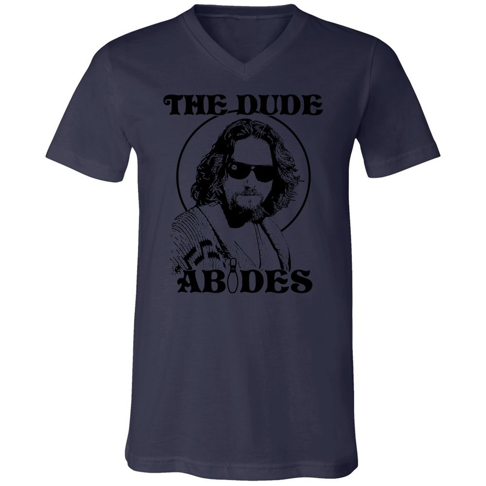 Unisex V-Neck T-Shirt - F1J9WL76 - Navy - 9