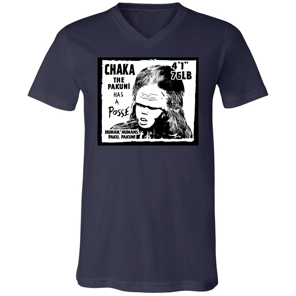 Unisex V-Neck T-Shirt - HWTV1J9A - Navy - 9