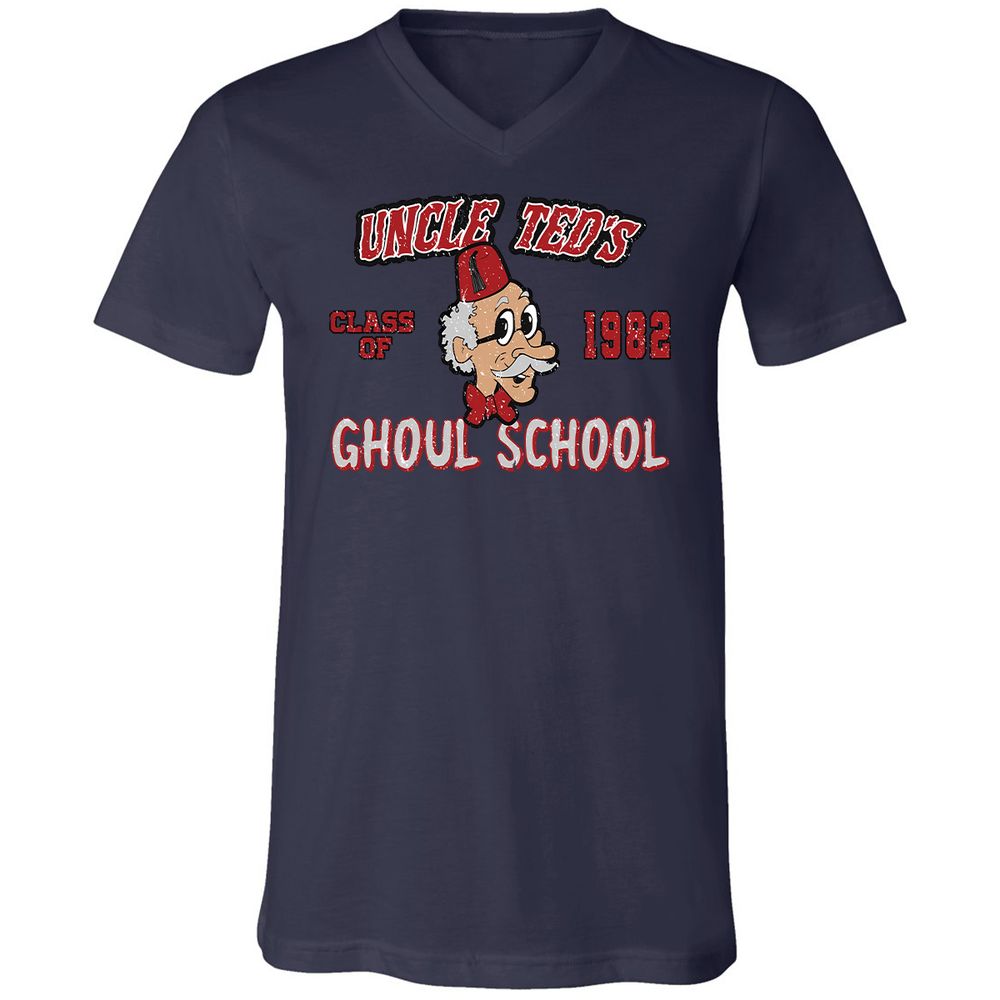 Unisex V-Neck T-Shirt - UN5WGY39 - Navy - 9
