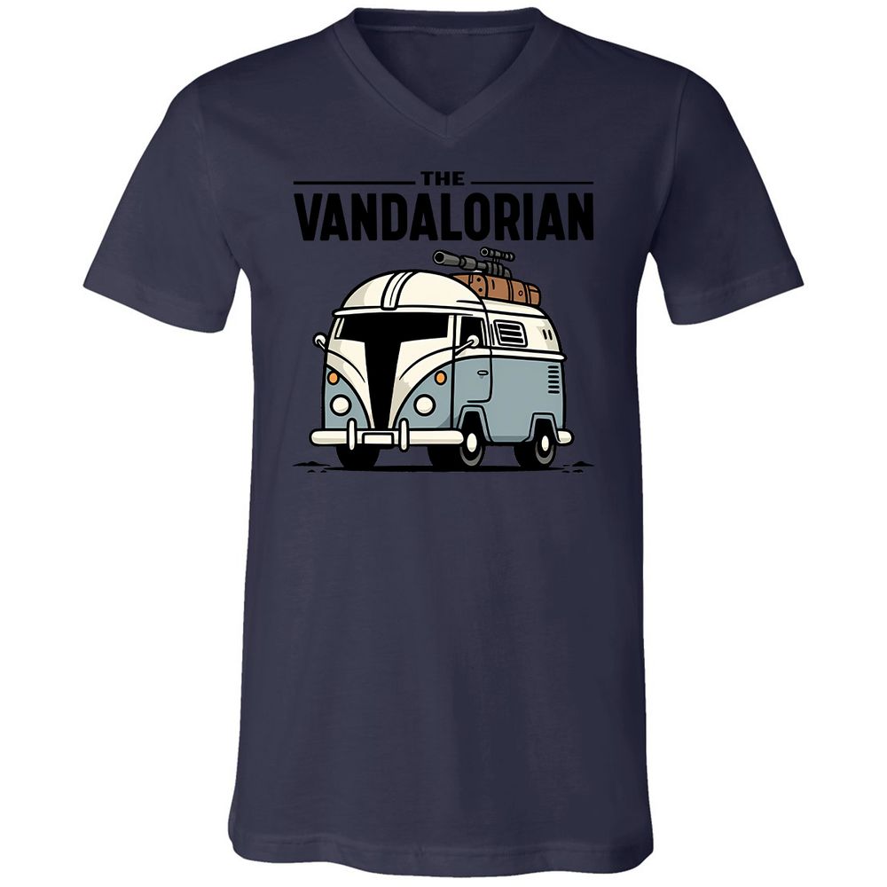 Unisex V-Neck T-Shirt - TEEECUMN - Navy - 9