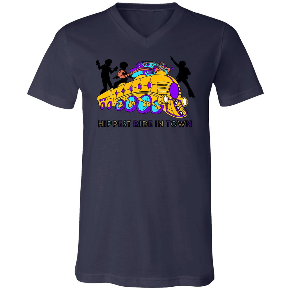 Unisex V-Neck T-Shirt - 1S7VDVJG - Navy - 9