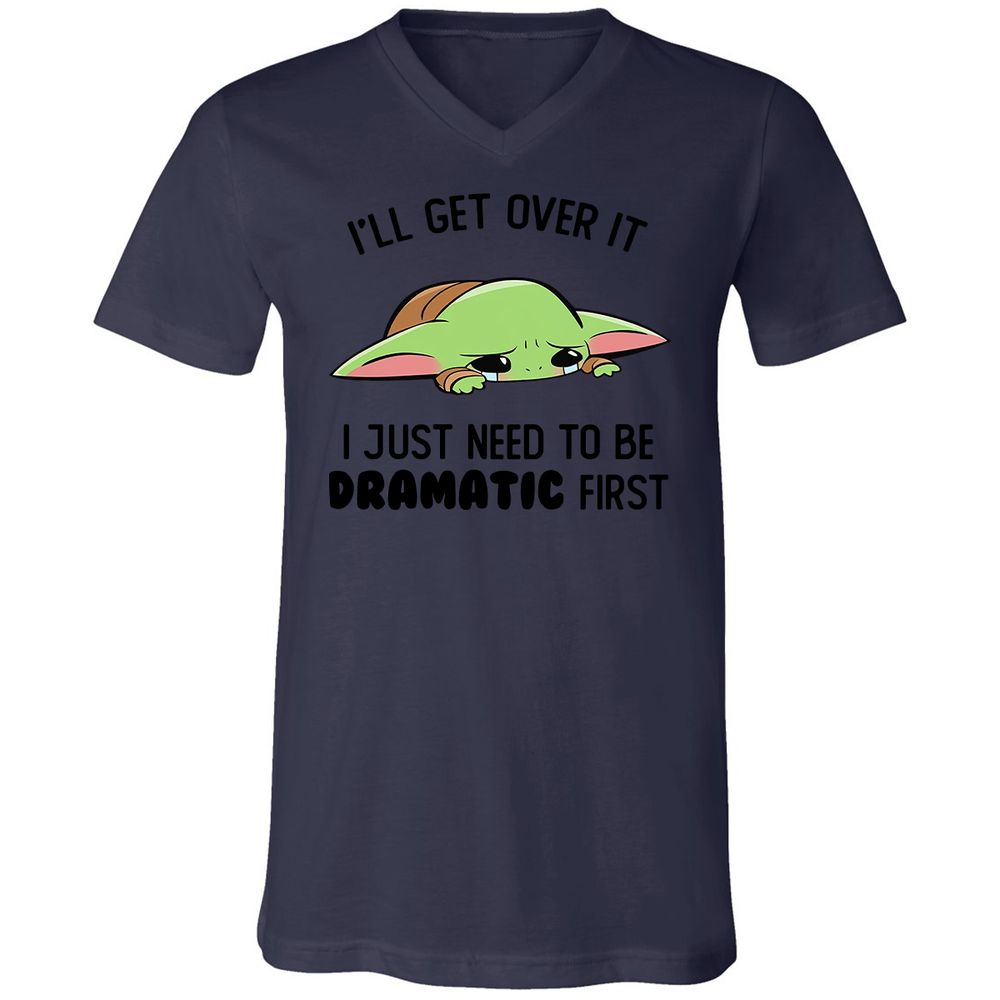 Unisex V-Neck T-Shirt - F3ZSKHFB - Navy - 9