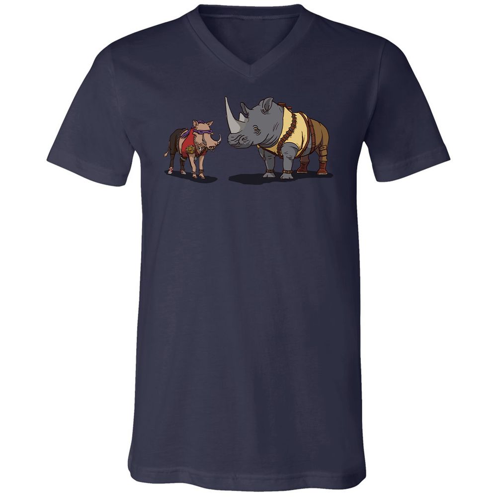 Unisex V-Neck T-Shirt - ZMWGJ2S7 - Navy - 9