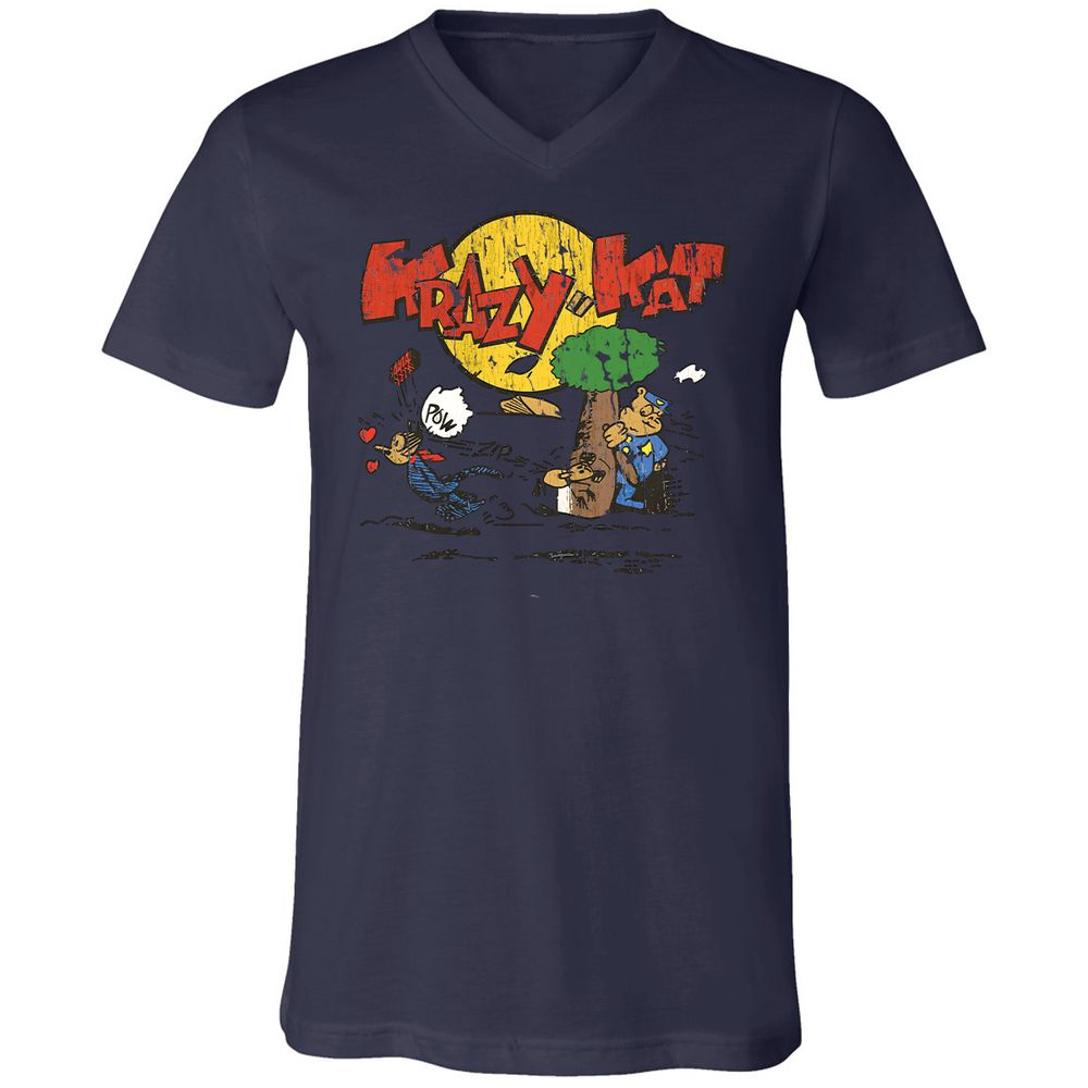 Unisex V-Neck T-Shirt - VGVMMZ24 - Navy - 9