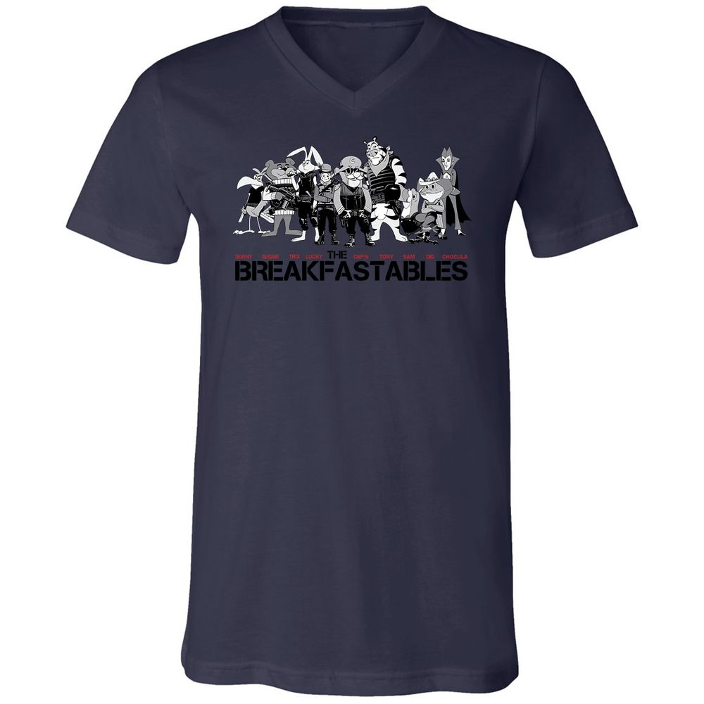 Unisex V-Neck T-Shirt - 4U17QBL9 - Navy - 9