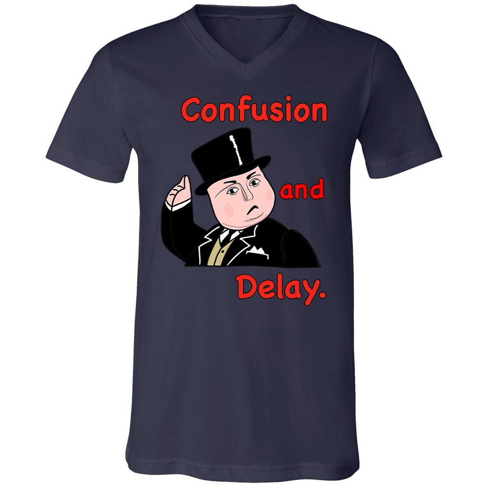 Unisex V-Neck T-Shirt - T8TULKK4 - Navy - 9