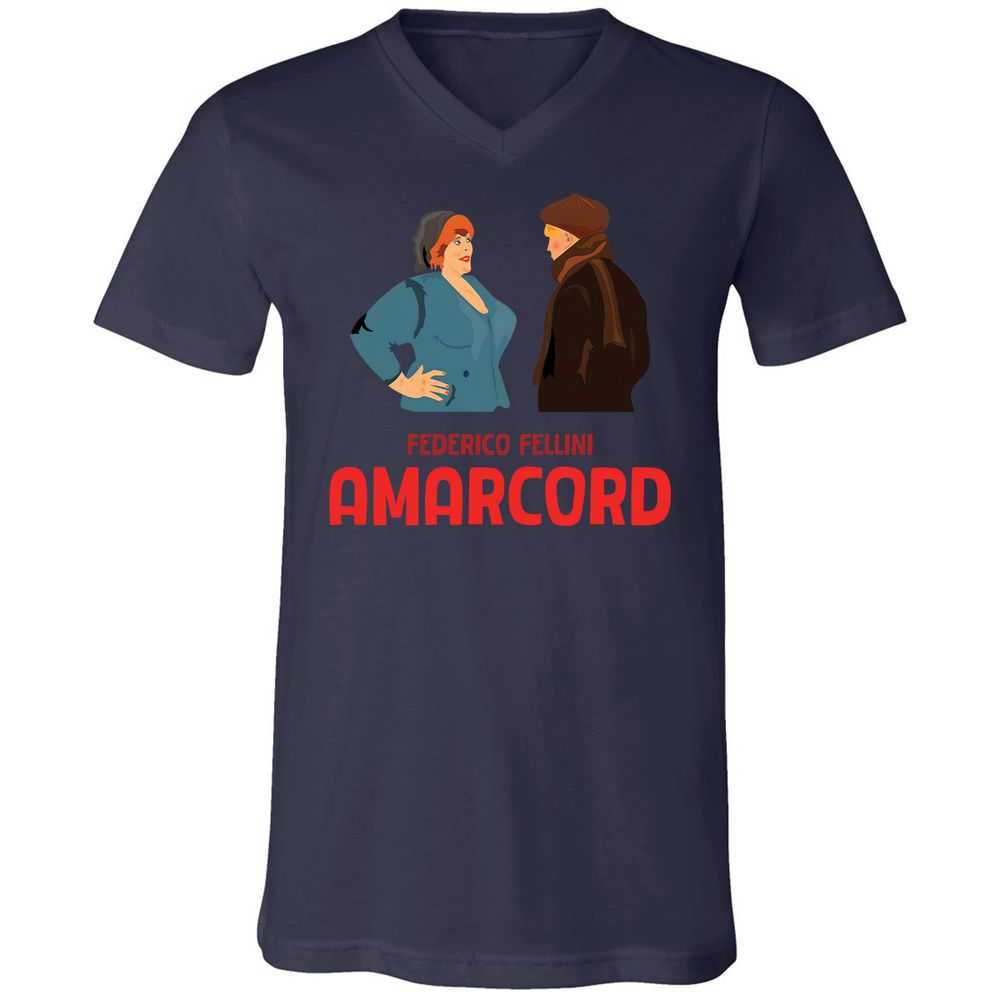 Unisex V-Neck T-Shirt - 8LEK6G9T - Navy - 9