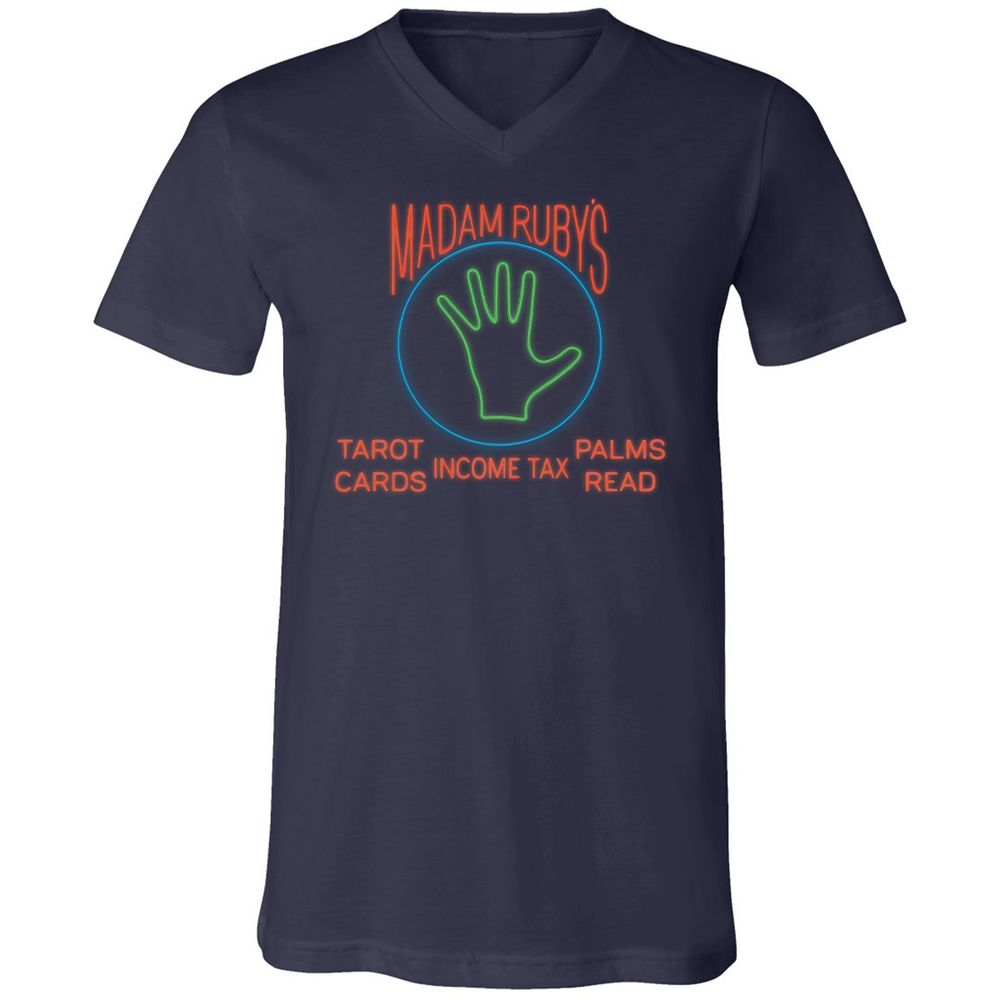 Unisex V-Neck T-Shirt - LCJFV8U6 - Navy - 9