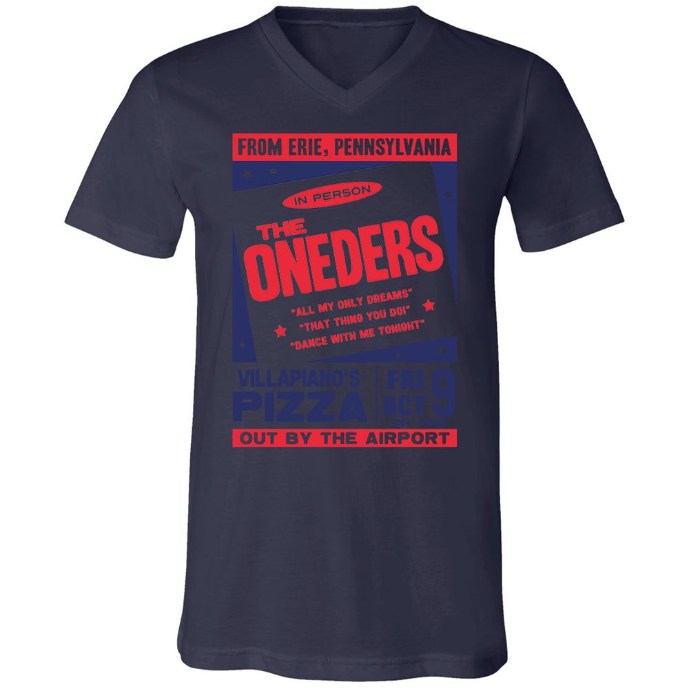 Unisex V-Neck T-Shirt - AXSZ55KM - Navy - 9