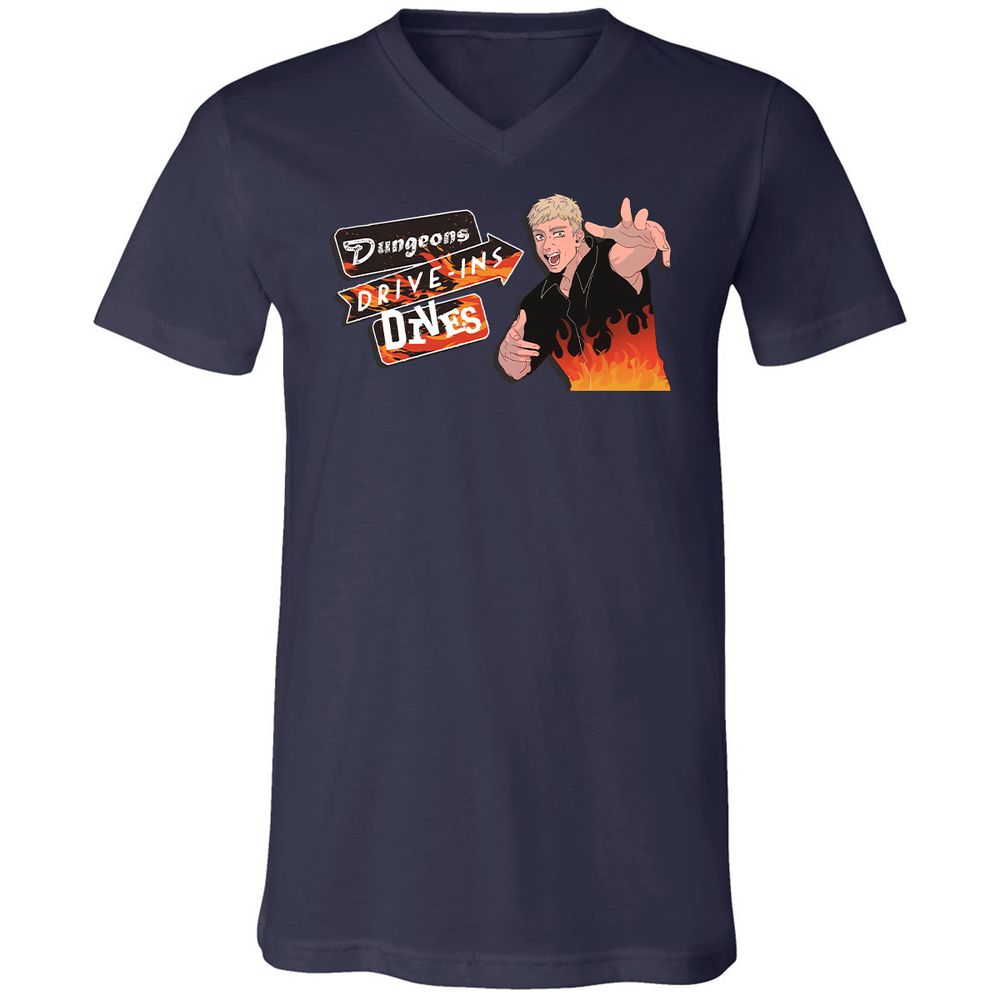 Unisex V-Neck T-Shirt - V1EP46GY - Navy - 9