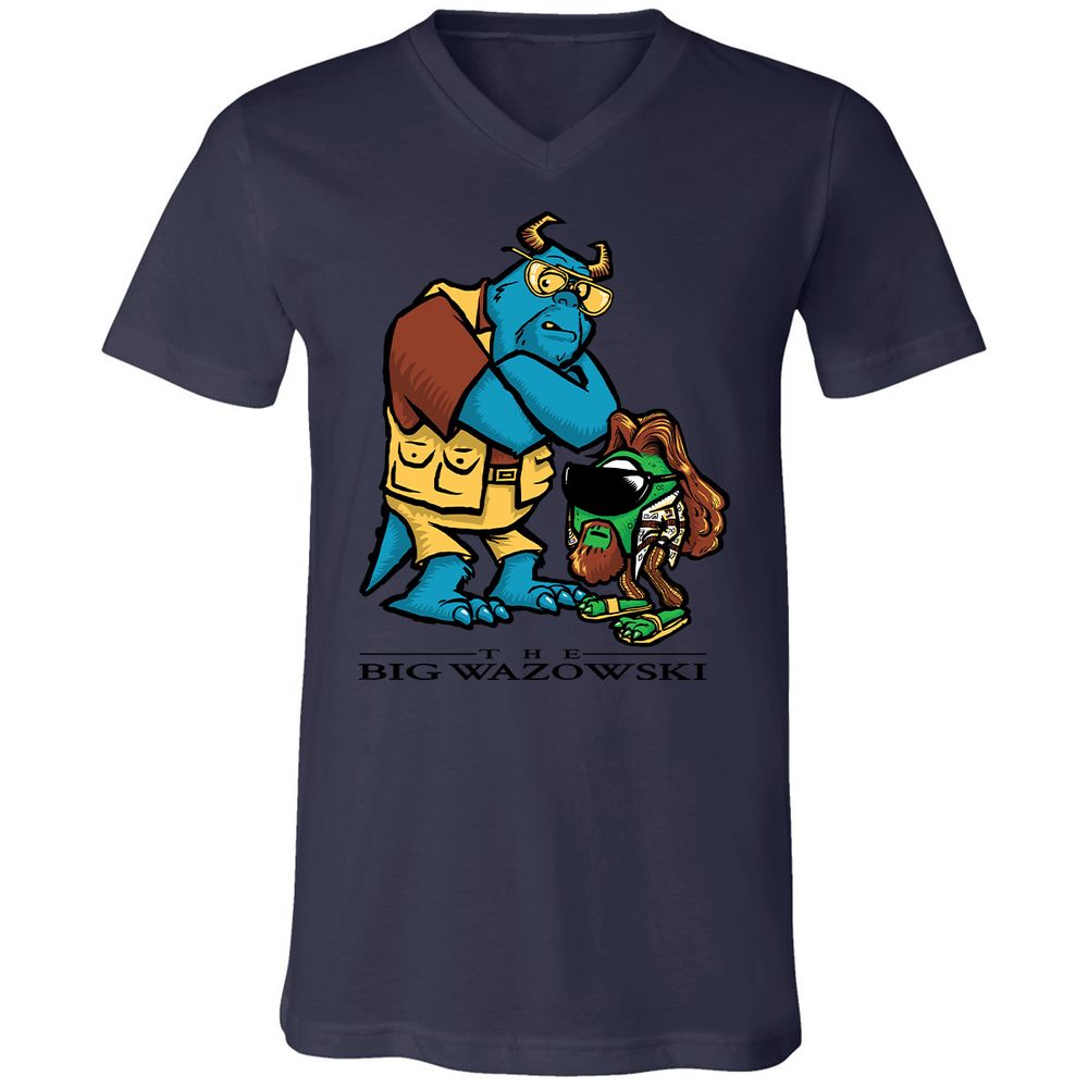 Unisex V-Neck T-Shirt - MWK2U7AQ - Navy - 9
