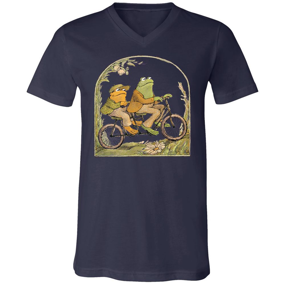 Unisex V-Neck T-Shirt - 7AV6YHNU - Navy - 9