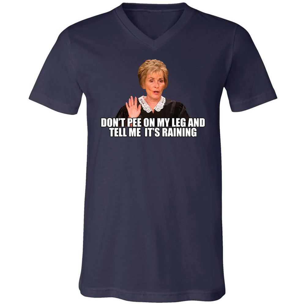 Unisex V-Neck T-Shirt - 6XZAXBCS - Navy - 9