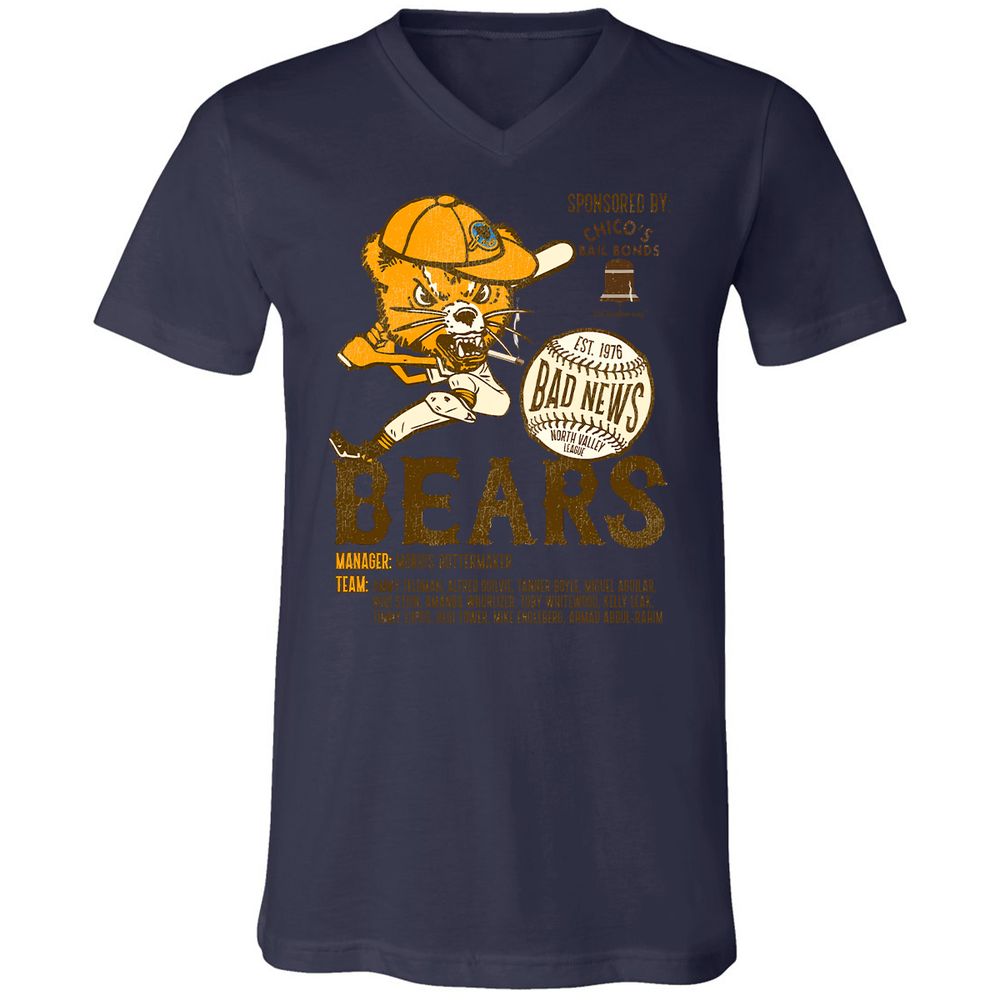 Unisex V-Neck T-Shirt - HV6RQVXQ - Navy - 9