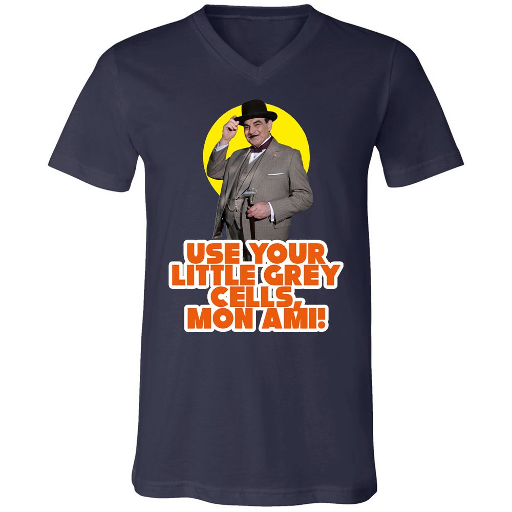 Unisex V-Neck T-Shirt - BKF9Z4MQ - Navy - 9