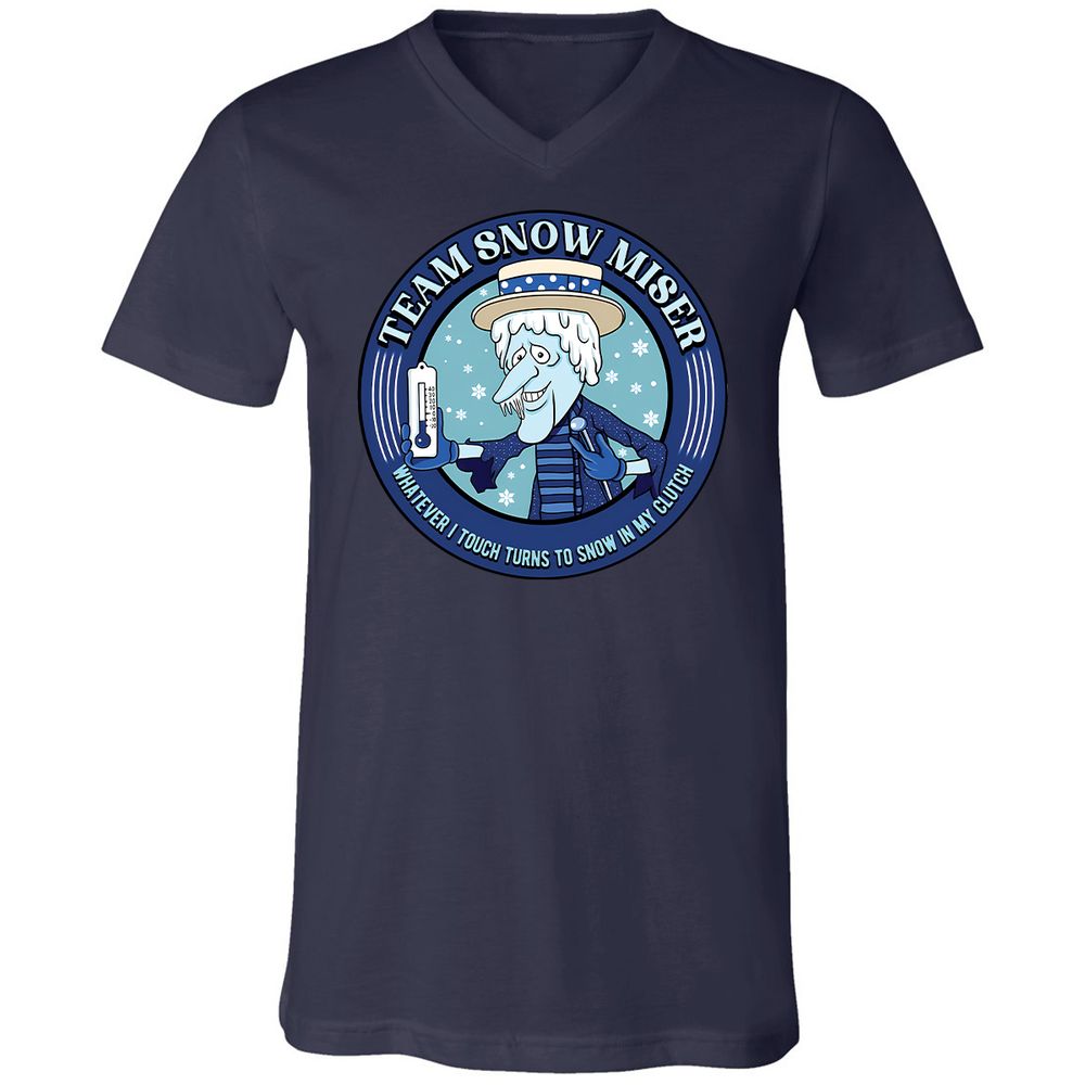 Unisex V-Neck T-Shirt - BW49SU5H - Navy - 9