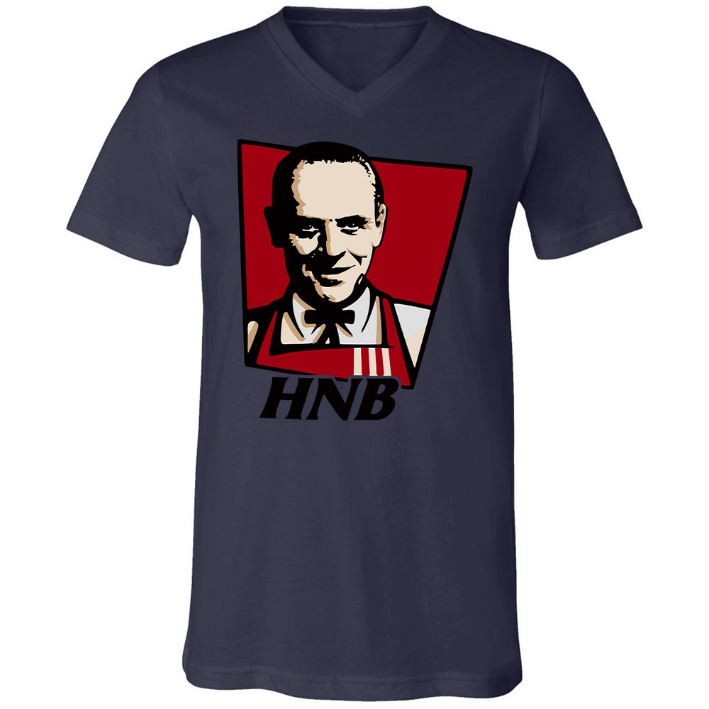 Unisex V-Neck T-Shirt - ESGMKDG6 - Navy - 9