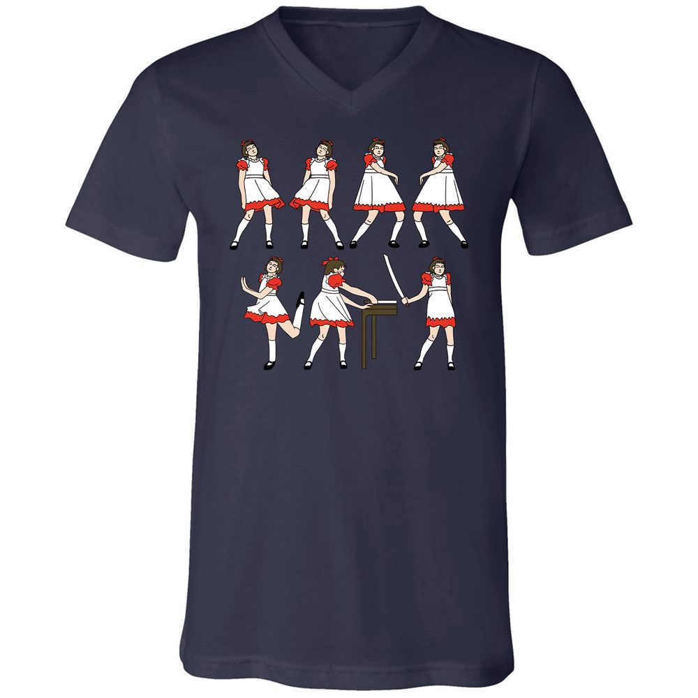 Unisex V-Neck T-Shirt - TVJDPEMT - Navy - 9