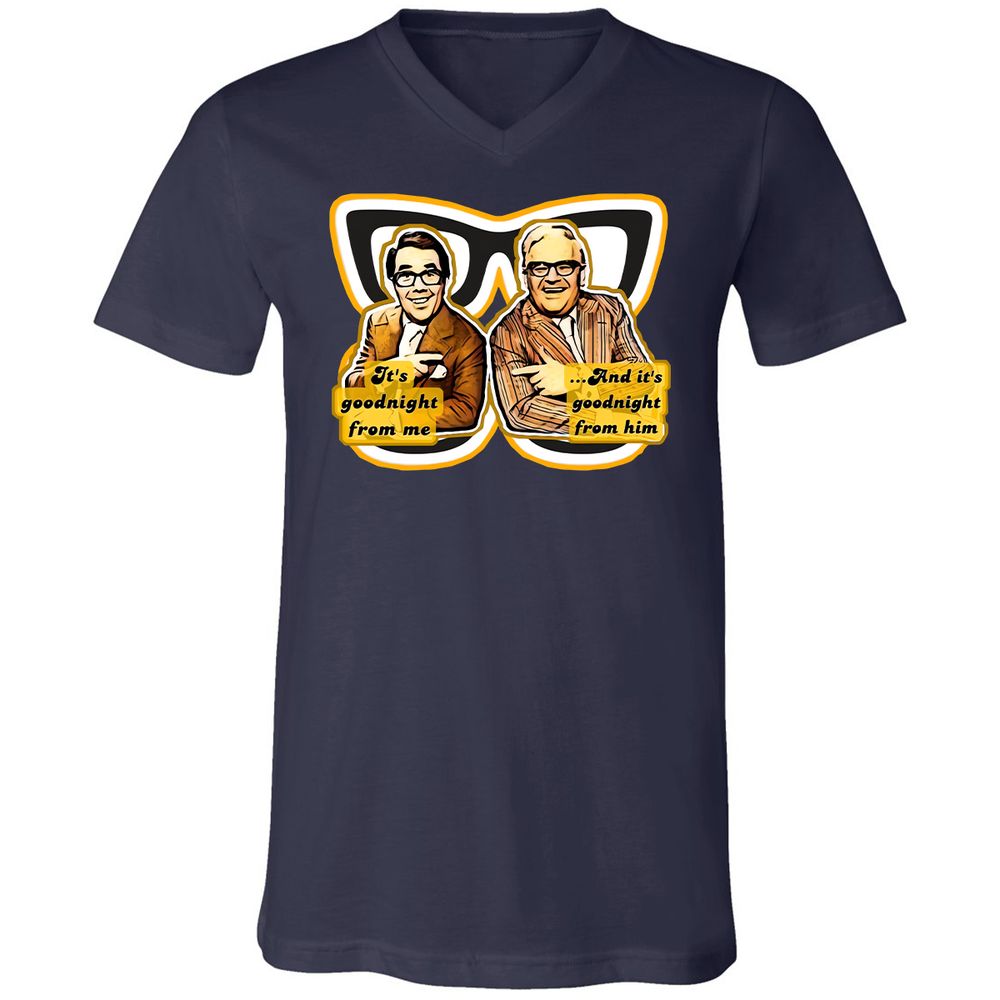 Unisex V-Neck T-Shirt - RTQX299C - Navy - 9
