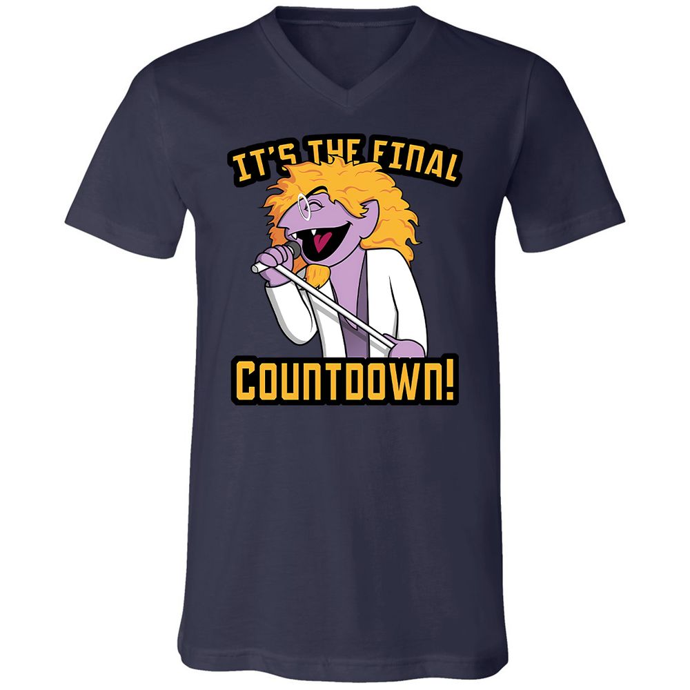 Unisex V-Neck T-Shirt - MUJE76XH - Navy - 9