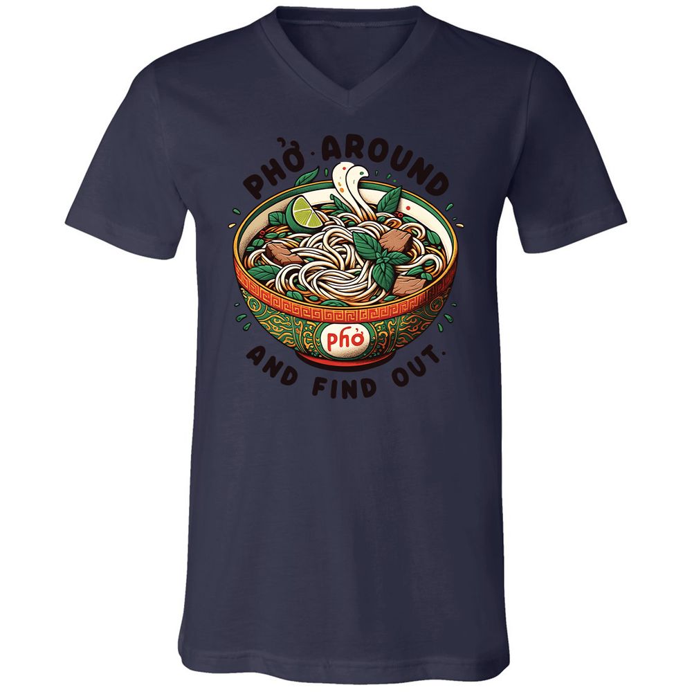 Unisex V-Neck T-Shirt - V9SDEP36 - Navy - 9