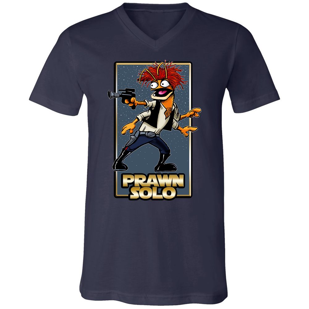 Unisex V-Neck T-Shirt - 7BXX676G - Navy - 9