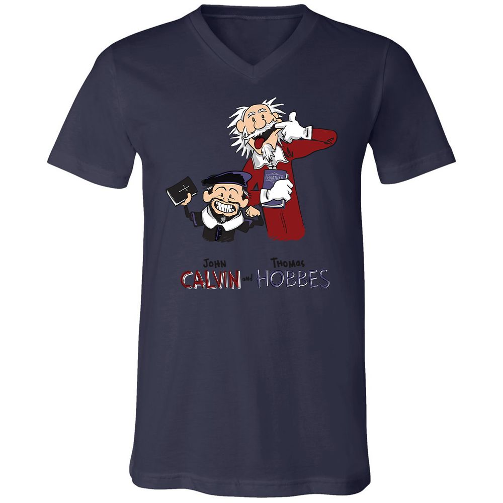 Unisex V-Neck T-Shirt - Y1376KL6 - Navy - 9