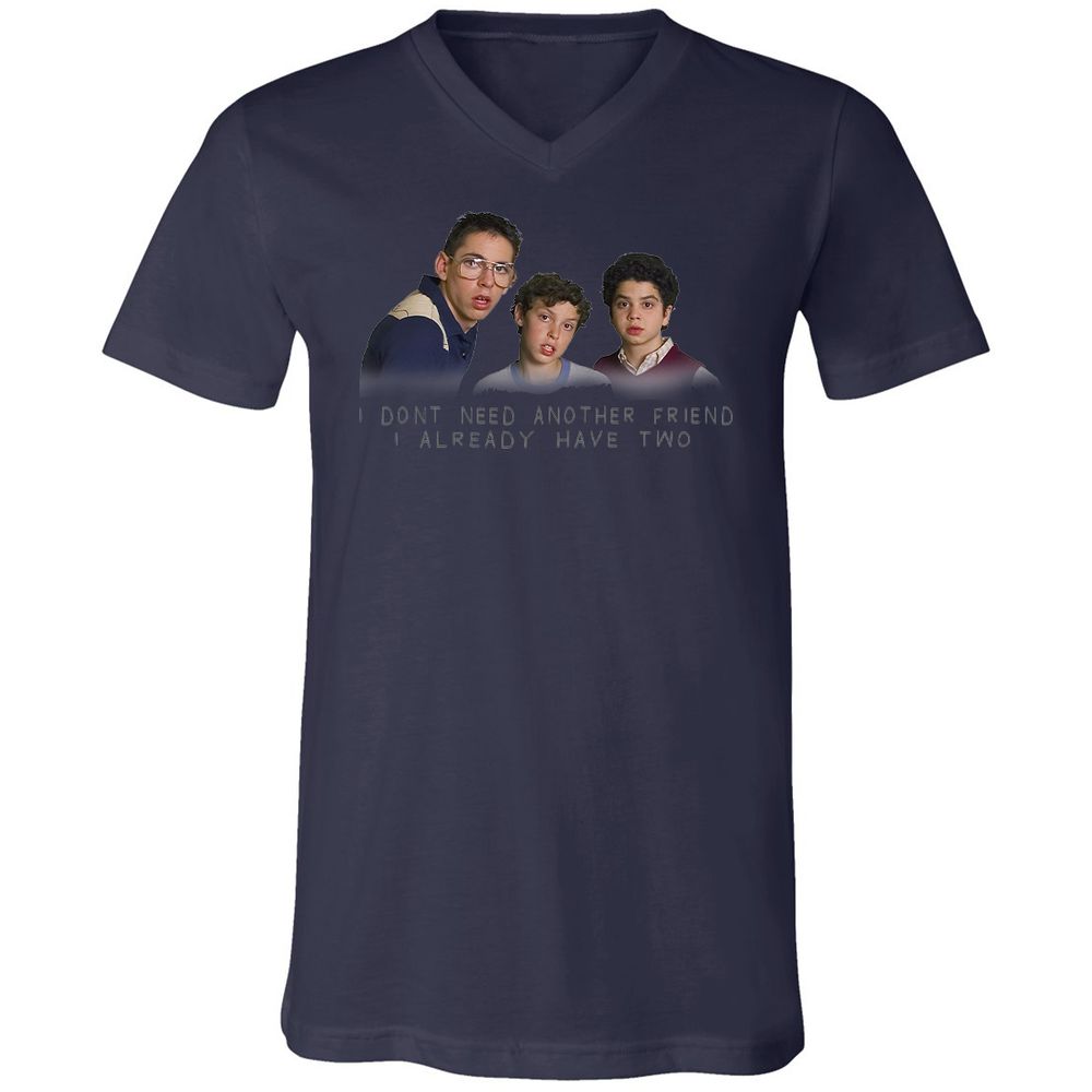 Unisex V-Neck T-Shirt - PSJHRQ13 - Navy - 9