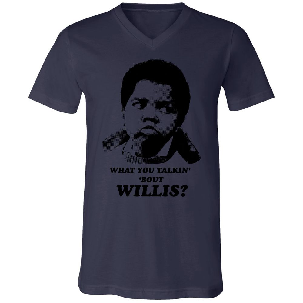 Unisex V-Neck T-Shirt - HBZPM3XF - Navy - 9