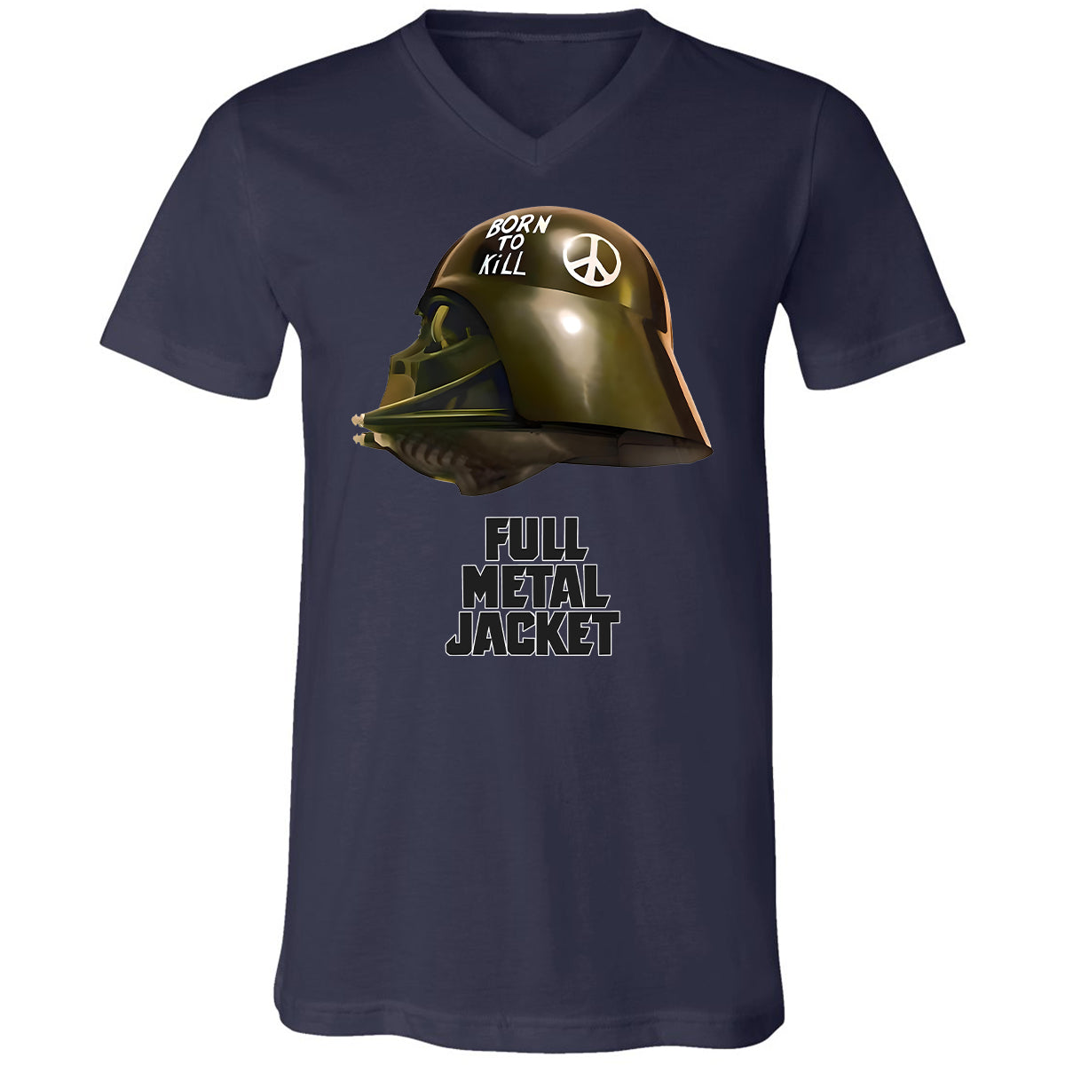 Unisex V-Neck T-Shirt - N4MSLJQB - Navy - 9