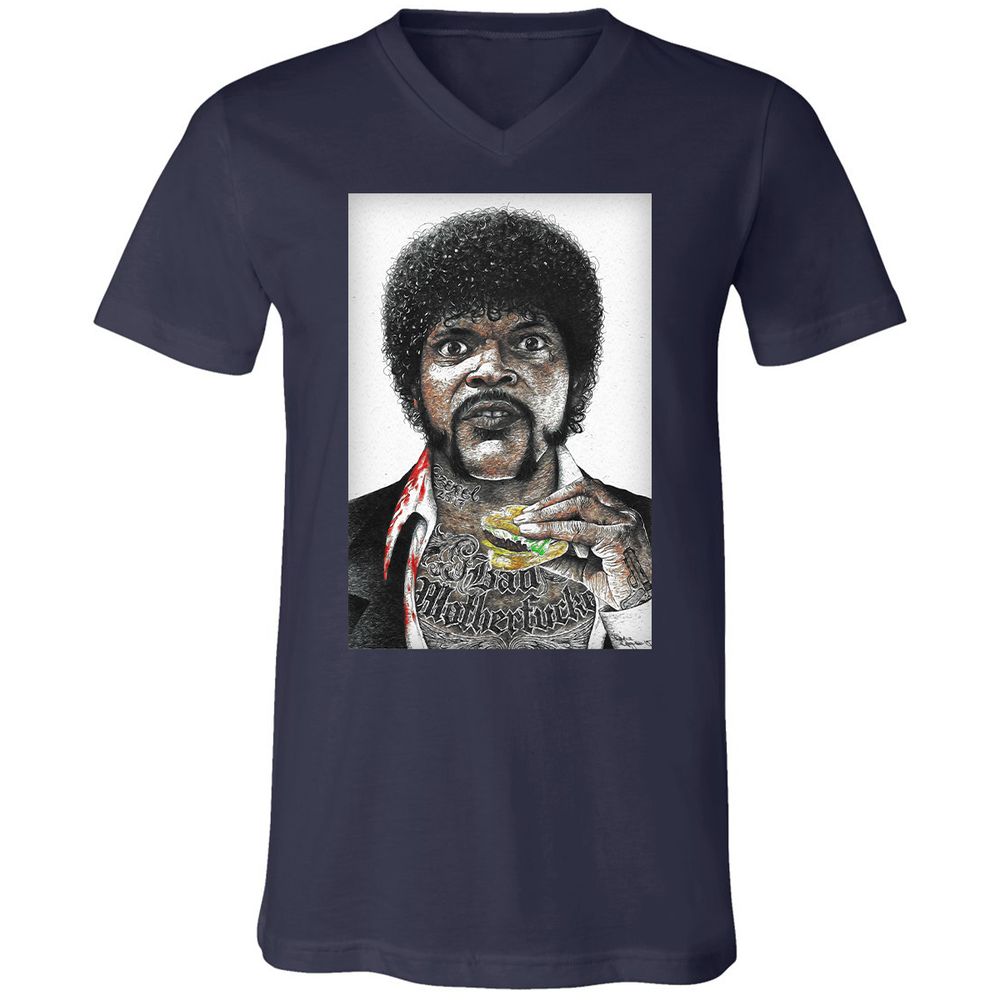 Unisex V-Neck T-Shirt - CPZUPYF4 - Navy - 9